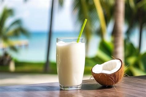 Premium Photo | Coconut milk cocktail