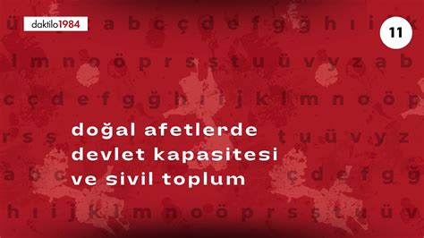 Do Al Afetlerde Devlet Kapasitesi Ve Sivil Toplum Devlet Kapasitesi