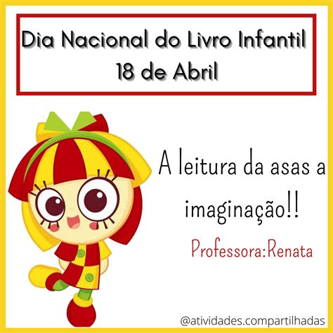 Dia Nacional Do Livro Infantil Atividades Compartilhadas