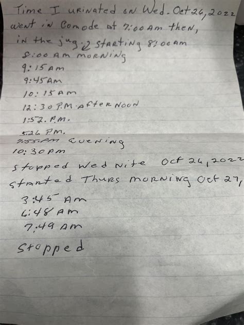 I found this pee diary for a 24hr urine protein on the sweetest little