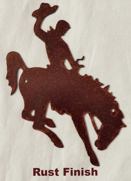 Cool Wyoming Cowboy metal wall art silhouette. Cowboy metal wall art ...