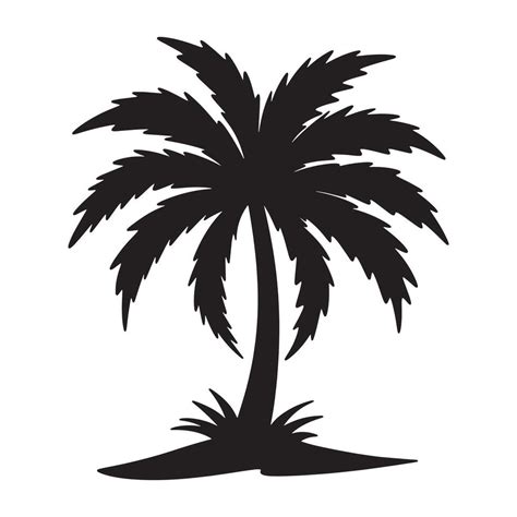 Coconut palm tree silhouette. 40981180 Vector Art at Vecteezy