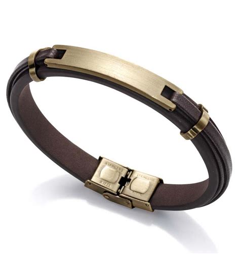 Comprar Pulsera hombre en dorado y marrón Joyería Belén