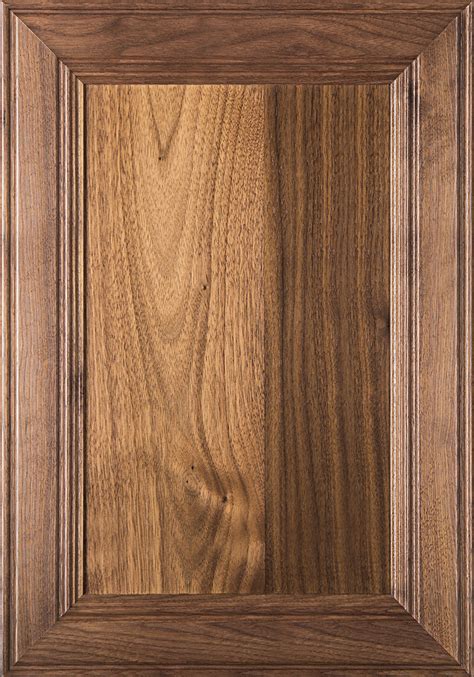 "Linville" 2.38 Walnut Flat Panel Cabinet Door in Clear Coat