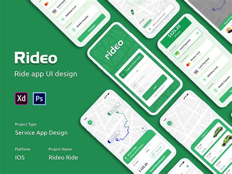 Car Ride App [Ride sharing app-Full deisgn] by Audin Rushow on Dribbble