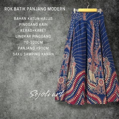 Jual Premium Rok Batik Panjang Dewasa Rok Klok Katun Halus Shopee