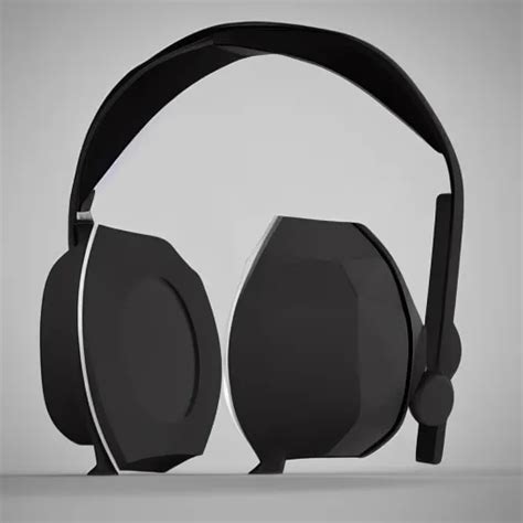 Low Poly Headphones Polygon 3d Render Belender Stable Diffusion