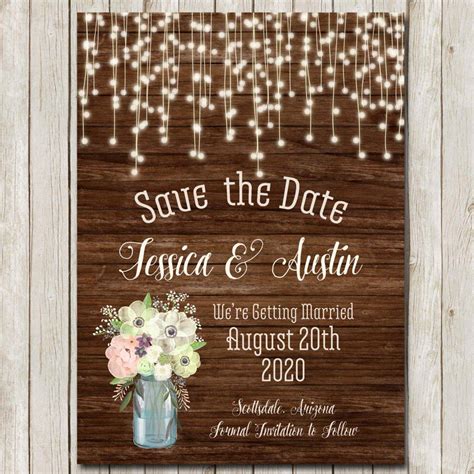 Rustic Save The Date 15 Examples Word Pages Photoshop