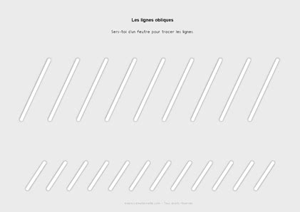 Lignes Obliques Gs Traits Obliques Maternelle Grande Section