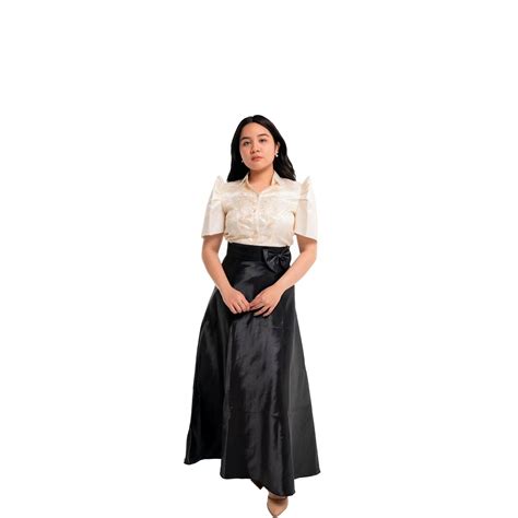 Filipiniana Terno Barong And Skirt Philippine Made Authentic Etsy