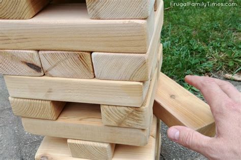 How To Make A Outdoor Giant Jenga Game And Teach Your Kids Diy Skills