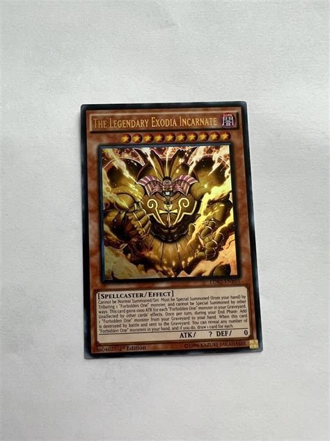 Yugioh The Legendary Exodia Incarnate Ldk Eny Ultra Rare St Edition