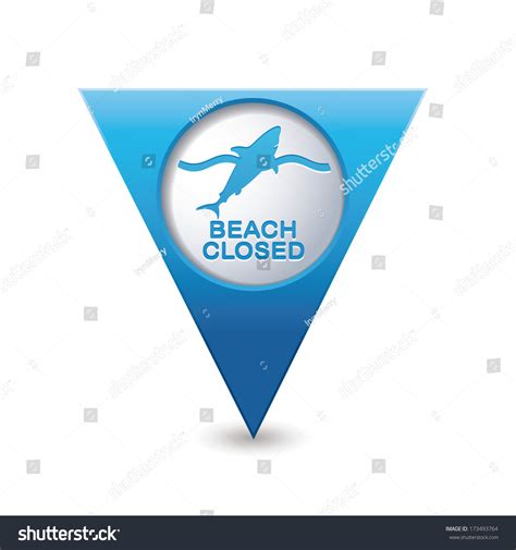 Beach Closed Shark Sighting Sign On Stock Vector (Royalty Free ...