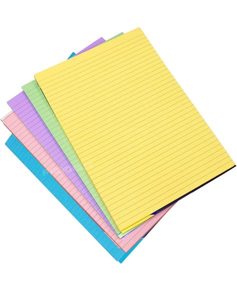 A4 Ruled Coloured Pad Assorted Colours Stationery Paper Onehunga