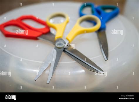 colorful sharp scissors Stock Photo - Alamy