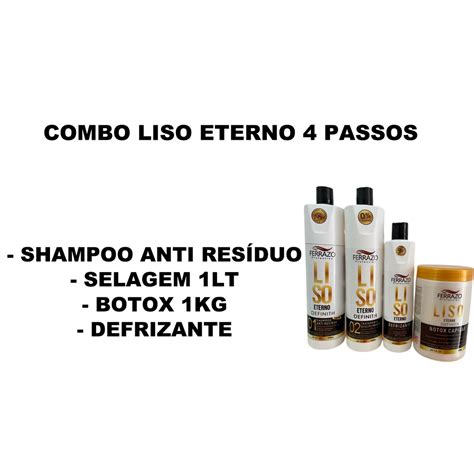 Kit Capilar Liso Eterno Selagem Botox E Defrizante Zero Formol Shopee