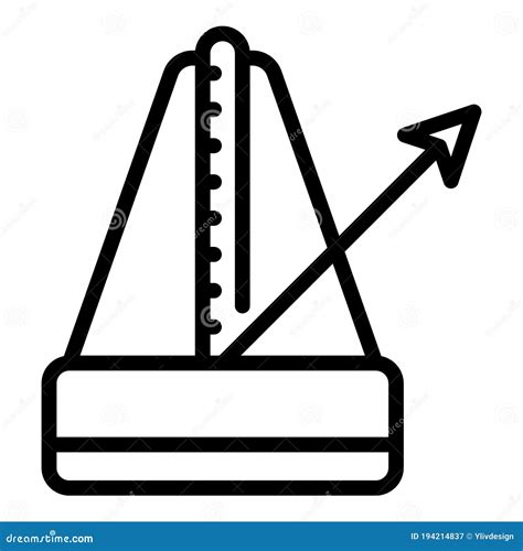 Metronome Icon Outline Style Stock Vector Illustration Of Slow