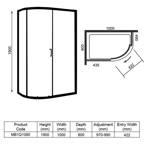 Merlyn Mbox Offset Quad Shower Enclosure X Mm Mb Q