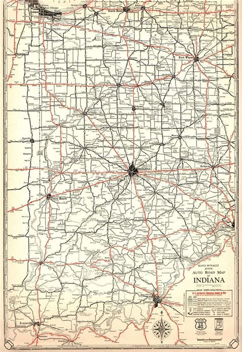 Official Indiana State Highway Map Middle East Political Map