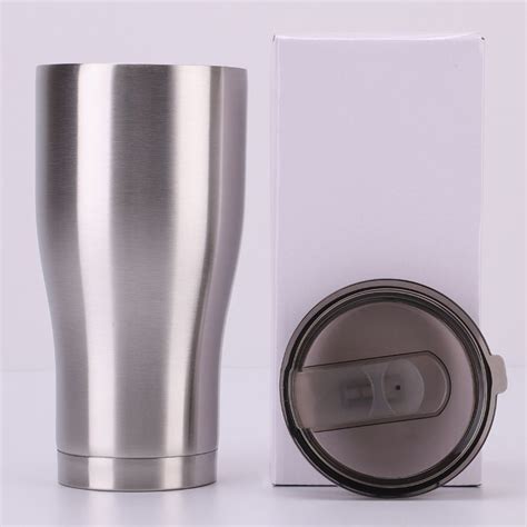 2020 20oz 30oz Slim Curved Tumbler With Slid Lid Double Walls Stainless