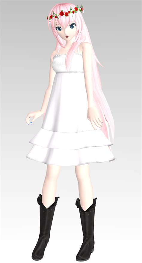 Mmd Pdaft Chiffon Dress Luka Dl By Rin Chan Now On Deviantart