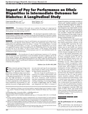 Fillable Online Care Diabetesjournals Epidemiology Health Services