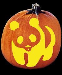 Panda Pumpkin Stencil