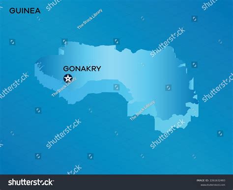 Guinea 3d Isometric Map Capital Mark Stock Vector (Royalty Free ...