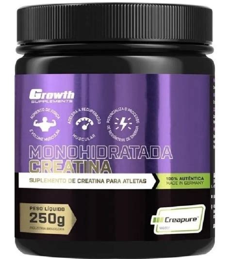 Creatina 250g Monohidratada Growth Supplementes Original Mercado Livre