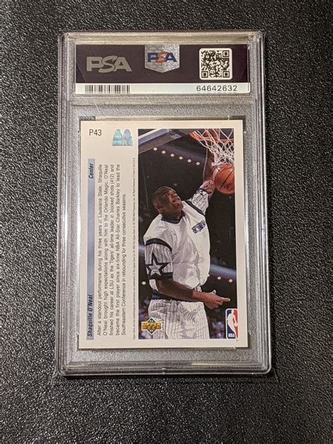 1992 Upper Deck Mcdonalds Shaquille Oneal RC Rookie Card PSA 8 5 Near