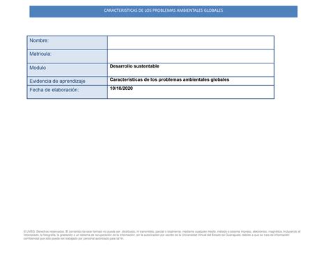 Cuadro Sinoptico Desarrollo Sustentable Caracteristicas De Los