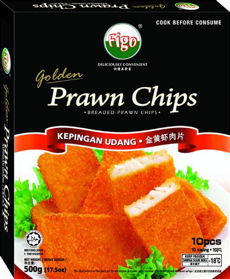 FIGO Golden Prawn Chip 虾肉片 500G Bak Lai Fish Ball Food Industries