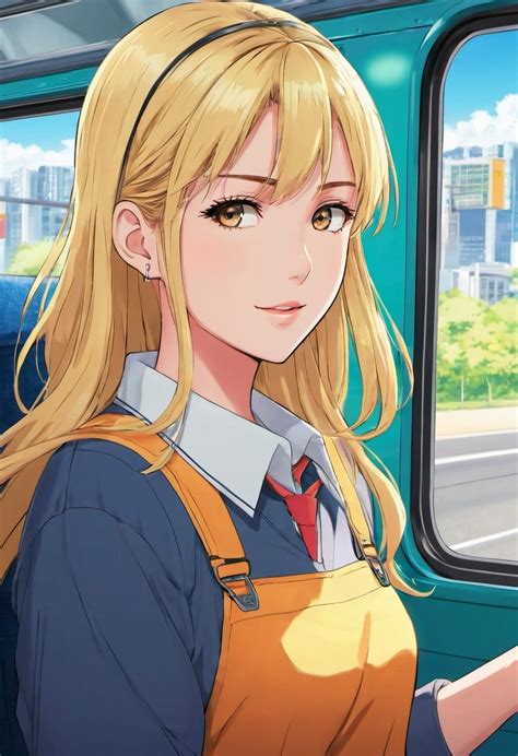 Blonde Girl On The Bus Stable Diffusion Online