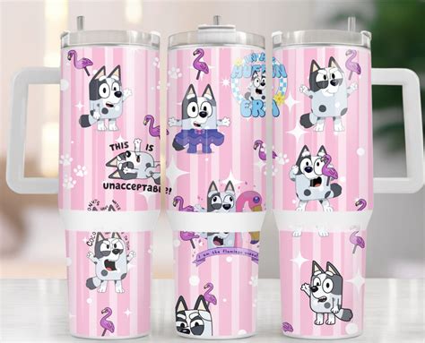 Muffin Heeler Bluey Cartoon Custom Quencher Tumbler 40oz - Latakids