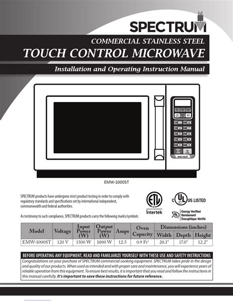 Microwave Instruction Manual Online Manual