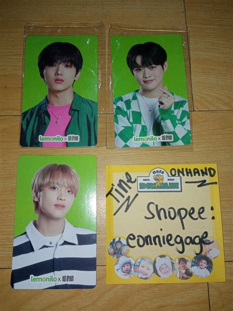 Nct Dream Lemonilo Official Photocard Haechan Chenle Jisung Hobbies