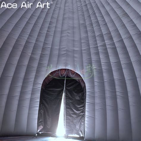 Black Inflatable Dome Tent Ice Igloo Tent with Zipper Door for ...