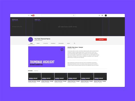 Free Youtube Channel Mockup Psd