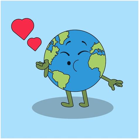 Premium Vector Cute Planet Earth Character