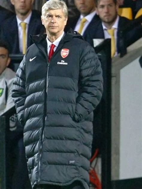 Arsene Wenger Long Black Puffer Coat Arsene Long Puffer Jacket