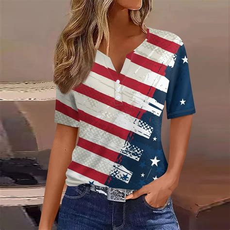 Jiasen Flag Patriotic T Shirt Women Th Of July Gift Shirt Usa Flag