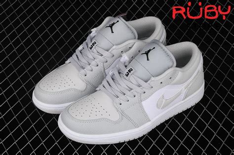 Giày Jordan 1 Low White Camo Xám Trắng Rep 11 Ruby Store