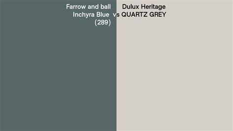 Farrow And Ball Inchyra Blue 289 Vs Dulux Heritage QUARTZ GREY Side