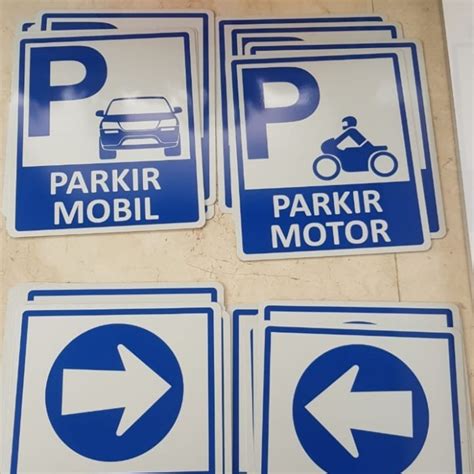 Jual Stok Terbatas Rambu Parkir Motor Model Kotak Cm X Cm Plat