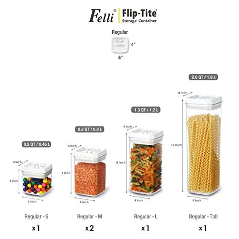 Felli Flip Tite Acrylic Food Storage Container 5PC Special Occasion