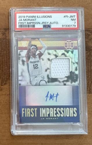 JA MORANT 2019 PANINI ILLUSIONS HOLO ROOKIE PATCH AUTO RPA RC PSA 7 POP