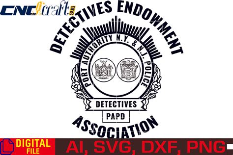 Port Authority Detectives Police Badge vector file