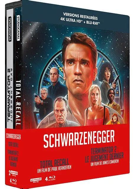 Total Recall Terminator 2 [4k Ultra Hd Blu Ray Édition Boîtier Steelbook] Eur 75 00