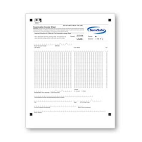 Servsafe® Examination Answer Sheet Sseas Cenza Food And Alcohol