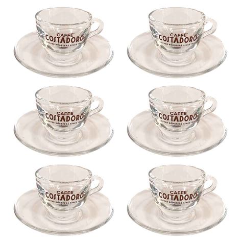 Tasse En Verre Costadoro Cappuccino 18 Cl Avec Sous Tasses 6 Tasses